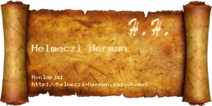 Helmeczi Herman névjegykártya
