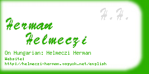 herman helmeczi business card